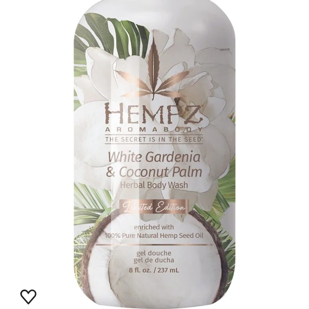 HEMPZ White Gardenia & Coconut Palm Body Wash 8 FL OZ